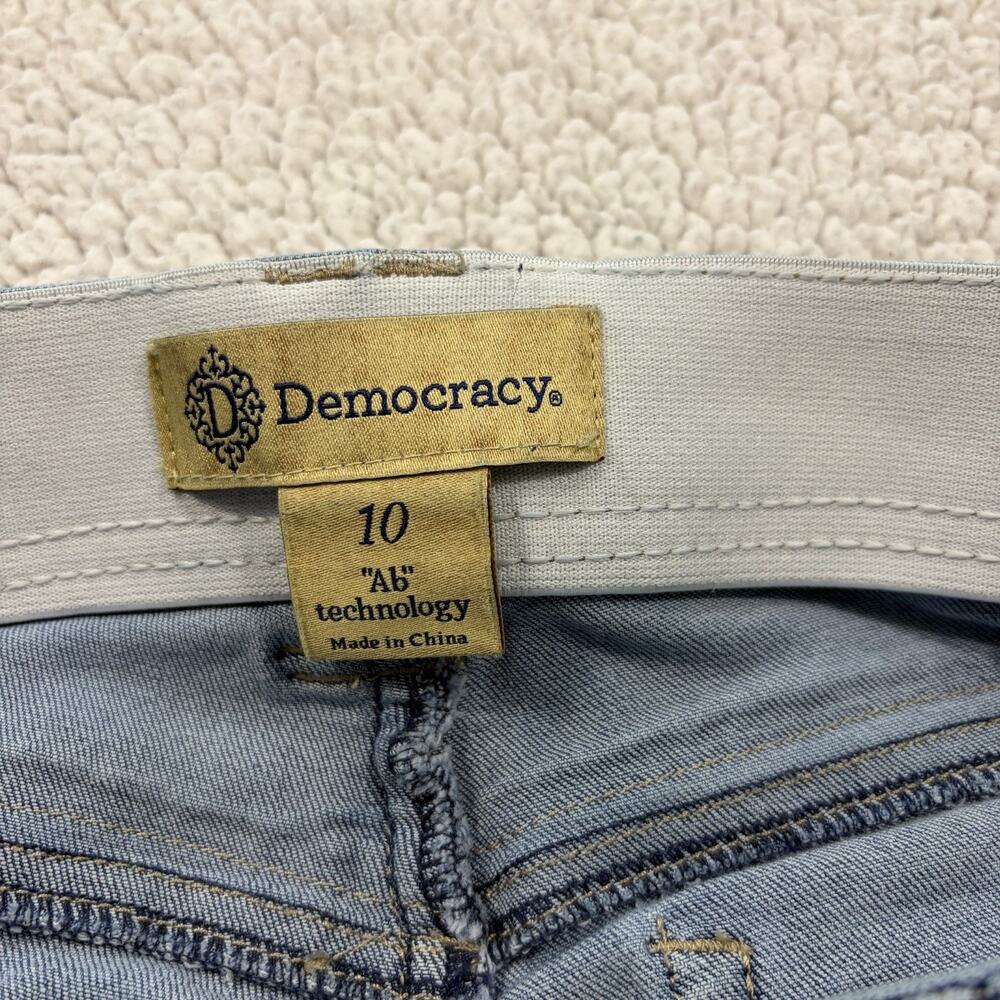 Democracy Women's Jeans Size 10 Blue Denim, AB Technology, Stretch Bell Bottom. - Picture 4 of 8